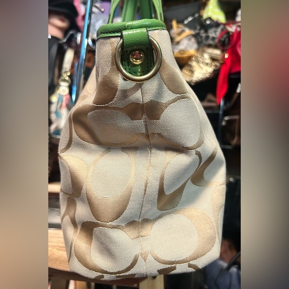 2014 Coach Daisy Signature Jacquard Leather Satchel Bag Collectible w FREE SCARF - Picture 6 of 15